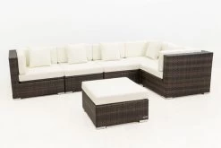 OUTFLEXX Loungemöbel-Set, 5 Pers, Braun Marmoriert, Polyrattan, Wasserfeste Kissenbox, Inkl. Beistelltisch -Gartenmöbel Geschäft 8 16064 BOX B.jpg