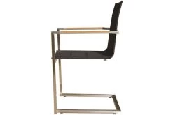 OUTFLEXX Esstischgarnitur, Edelstahl / Recyceltes FSC-Teak, Tisch 90 X 90 Cm, 4 Freischwinger Padded, Schwarz -Gartenmöbel Geschäft 8 17258.jpg