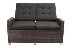 Ploß Rocking Comfort Dining / Lounge 2-Sitzer Sofa, Grau/braun-meliert, Polyrattan, 148x85x112 Cm, Verstellbar -Gartenmöbel Geschäft 8 18206.jpg
