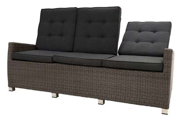 Ploß Rocking Comfort Dining / Lounge 3-Sitzer Sofa, Grau/braun-meliert, Polyrattan, 210x85x112 Cm, Verstellbar 10 Ploß Rocking Comfort Dining / Lounge 3-Sitzer Sofa, Grau/braun-meliert, Polyrattan, 210x85x112 Cm, Verstellbar – Bild 8