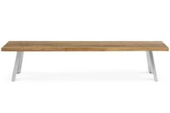 OUTFLEXX Esstischgarnitur, Edelstahl/recyceltes FSC-Teakholz, Tisch 220x100 Cm, 2 Bänke, A-Gestell -Gartenmöbel Geschäft 8 19359.jpg