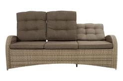Ploß Rabida Comfort Dining / Lounge 3-Sitzer Sofa, Champagner-meliert, Polyrattan, 210x85x112 Cm, Verstellbar -Gartenmöbel Geschäft 8 20164.jpg