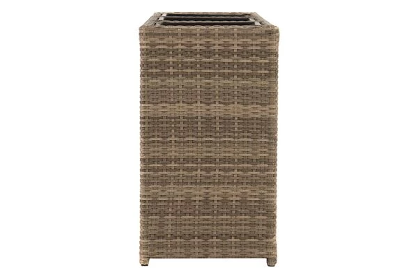 Ploß Rabida Pflanzgefäß, Champagner-meliert, Polyrattan, 113x40x70 Cm, Mit 3 Kunststoffeinsätzen 10 Ploß Rabida Pflanzgefäß, Champagner-meliert, Polyrattan, 113x40x70 Cm, Mit 3 Kunststoffeinsätzen – Bild 8