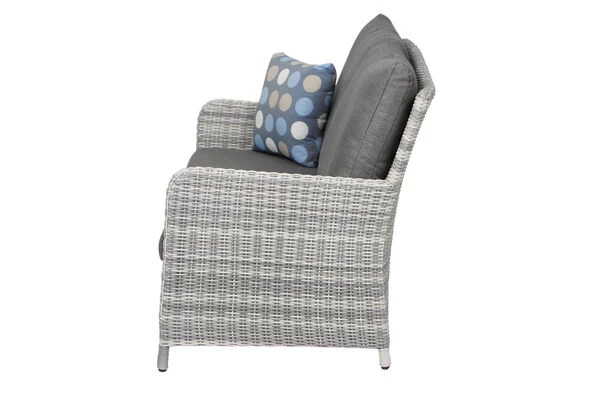SIENA GARDEN Soria 2-Sitzer Loungesofa, Ice Grey, Alu / Gardino®-Geflecht, 149x87x88 Cm 10 SIENA GARDEN Soria 2-Sitzer Loungesofa, Ice Grey, Alu / Gardino®-Geflecht, 149x87x88 Cm – Bild 8