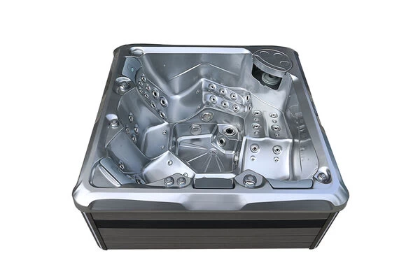 Outtech Steel Art Aries Whirlpool, Grau/schwarz, 214x214x93 Cm / 1000L, 5 Pers., LED Corner Light, LCD Balboa Anzeige, WIFI READY 10 Outtech Steel Art Aries Whirlpool, Grau/schwarz, 214x214x93 Cm / 1000L, 5 Pers., LED Corner Light, LCD Balboa Anzeige, WIFI READY – Bild 8