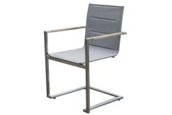 OUTFLEXX Set, Taupe, Edelstahl/Teak, Tisch 180/240 X 100 Cm, 6 Stapelstühle Gepolstert -Gartenmöbel Geschäft 9 14139.jpg