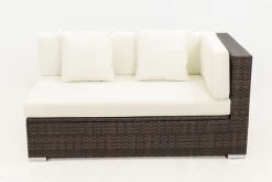 OUTFLEXX 2-Sitzer Ecksofa, Braun Marmoriert, Polyrattan, 145 X 85 X 70 Cm, Wasserfeste Kissenbox, Armlehne Li. -Gartenmöbel Geschäft 9 15734 3 BOX.jpg