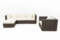 OUTFLEXX Loungemöbel-Set, Braun Marmoriert, Polyrattan, 5 Pers, Wasserfeste Kissenbox 20 OUTFLEXX Loungemöbel-Set, Braun Marmoriert, Polyrattan, 5 Pers, Wasserfeste Kissenbox -Gartenmöbel Geschäft 9 16065 BOX A.jpg