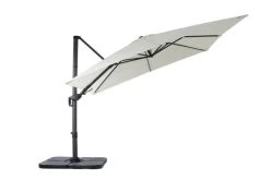 OUTFLEXX Ampelschirm, Creme, Pulverbesch. Aluminium, 300x300 Cm, Inkl. Plattenständer, Twist-Funktion -Gartenmöbel Geschäft 9 16108.jpg