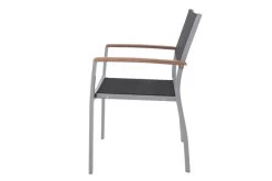 VILLANA Esstischgarnitur, Silber/schwarz, Alu / FSC-Akazienholz, Gartentisch 150 X 90 Cm, 4 Stapelsessel -Gartenmöbel Geschäft 9 16468.jpg