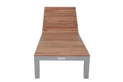 Villana 2er Sonnenliegen-Set, Alu/FSC-Akazienholz, 201x70x32,5cm, 4-fach Verstellbar, Mit Beistelltisch 45x45cm -Gartenmöbel Geschäft 9 17776.jpg