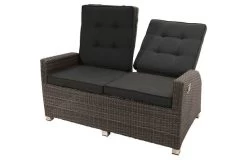 Ploß Rocking Comfort Dining / Lounge 2-Sitzer Sofa, Grau/braun-meliert, Polyrattan, 148x85x112 Cm, Verstellbar -Gartenmöbel Geschäft 9 18206.jpg