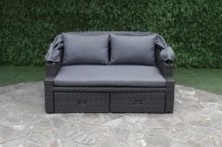 OUTFLEXX Fontana Loungebett, Grau, Polyrattan, Doppel-halbrund, Mit Unterschiebbaren Hockern, Dach Klappbar -Gartenmöbel Geschäft 9 18545.jpg
