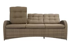 Ploß Rabida Comfort Dining / Lounge 3-Sitzer Sofa, Champagner-meliert, Polyrattan, 210x85x112 Cm, Verstellbar -Gartenmöbel Geschäft 9 20164.jpg